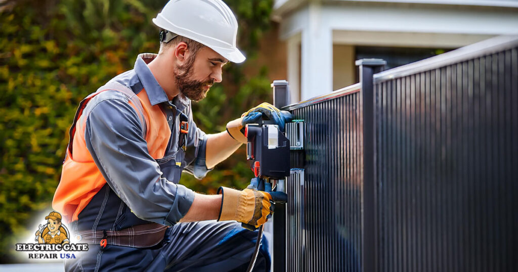 technician installation electric gate